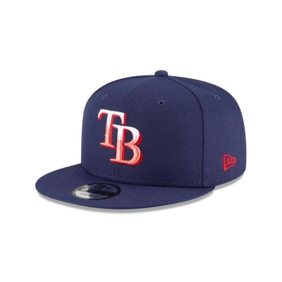Tampa Bay Rays Gorra | New Era MLB Americana Fade 9fifty Snapback Cap Mexico - Azules